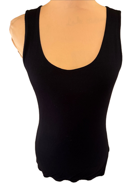 Grace Black Scoop-Neck Tank Top